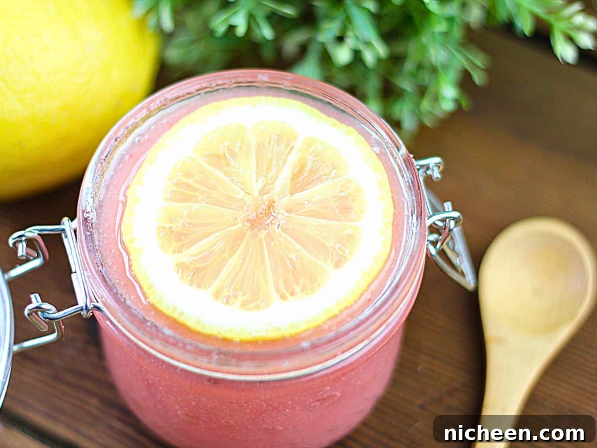 Homemade Pink Lemonade Sugar Scrub Recipe 3 A diy sugar scrub make with coconut oil and lemon essential oil.