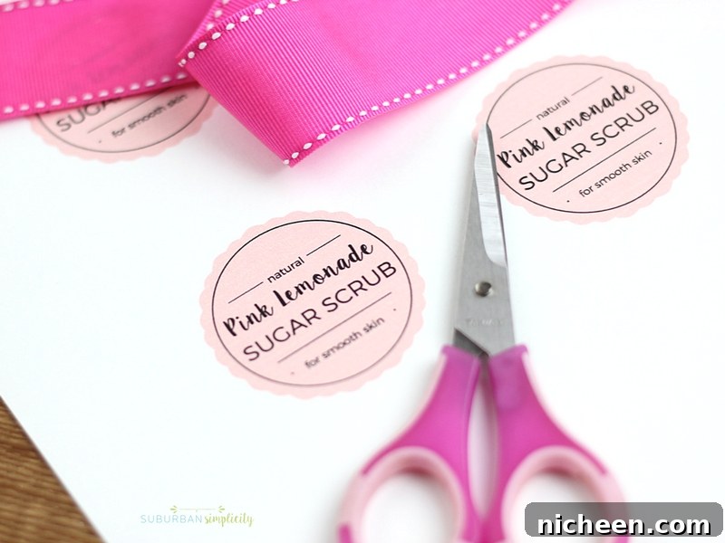 Homemade Pink Lemonade Sugar Scrub Recipe 4 Pink Lemonade Sugar Scrub with FREE Printable Tags