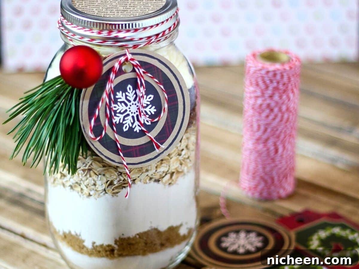 Cranberry White Chocolate Oatmeal Cookie Mix in a Jar 5 Cranberry cookies in a jar.
