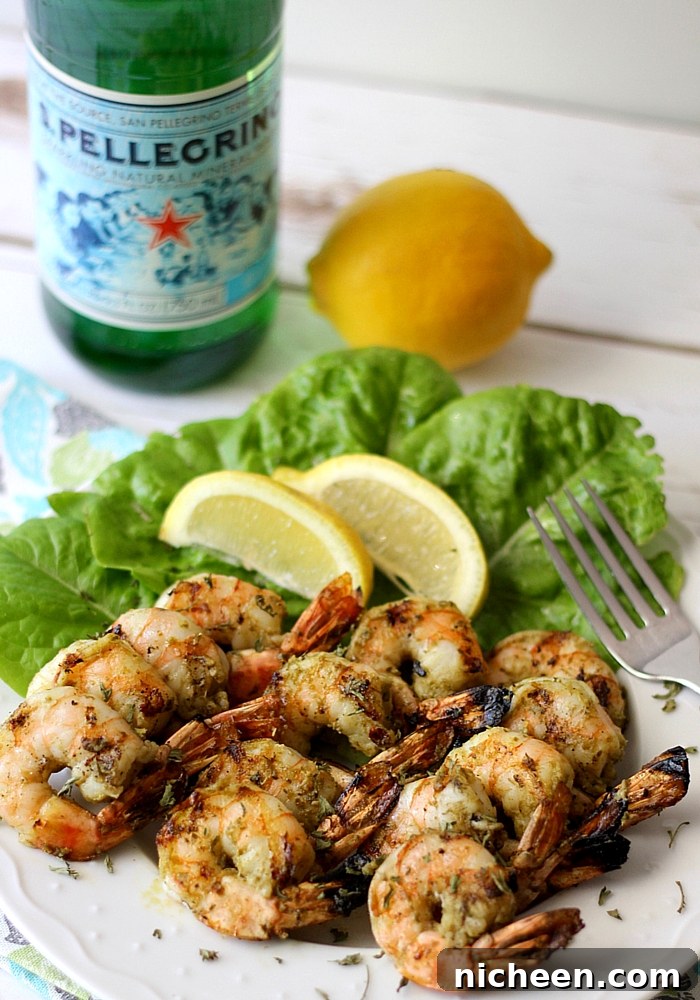 Grilled Pesto Shrimp Skewers make a great summer dish!