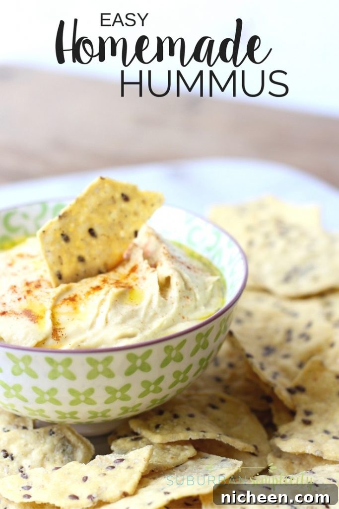 EASY Homemade Hummus appetizer
