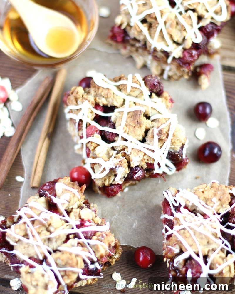 Homemade Cranberry Oatmeal Bars Recipe 4 Cranberry Oatmeal Bars are the perfect breakfast or anytime snack idea.