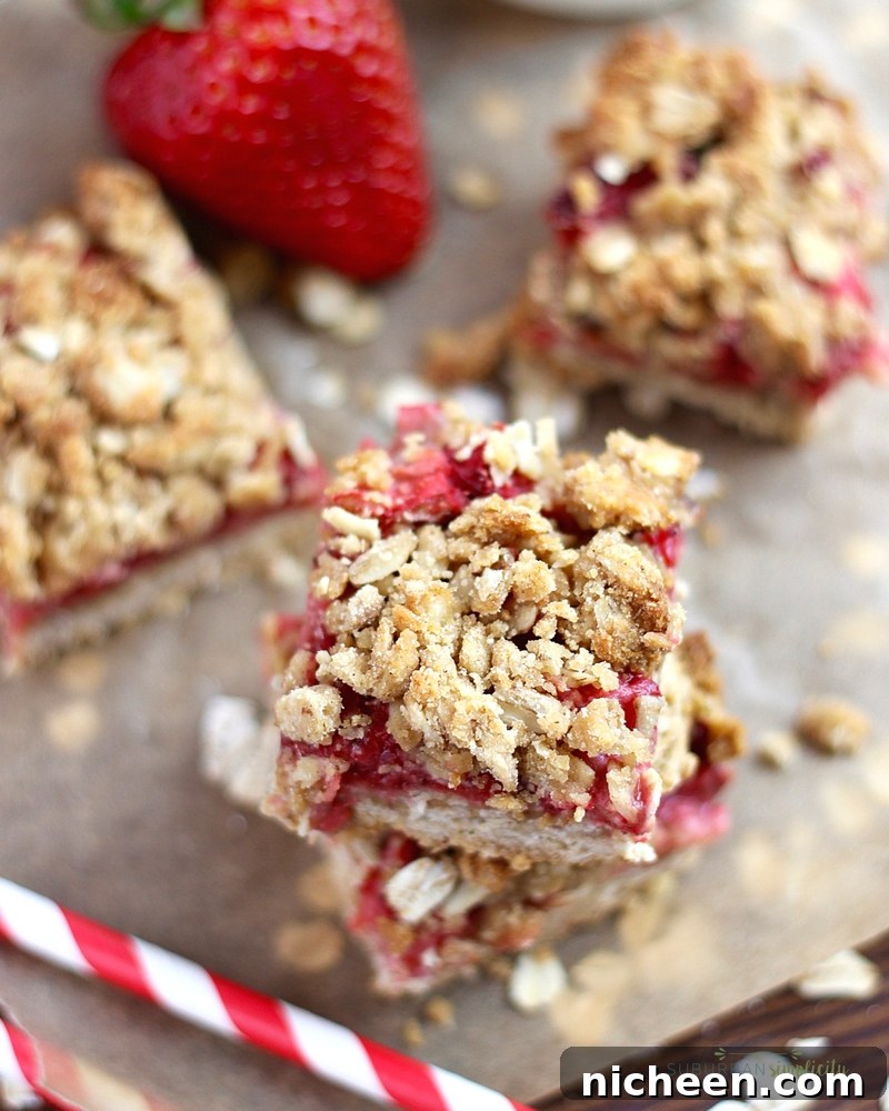 strawberry oatmeal bars