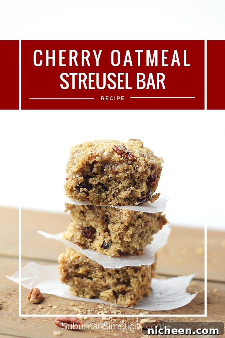 cherry oatmeal streusel bars