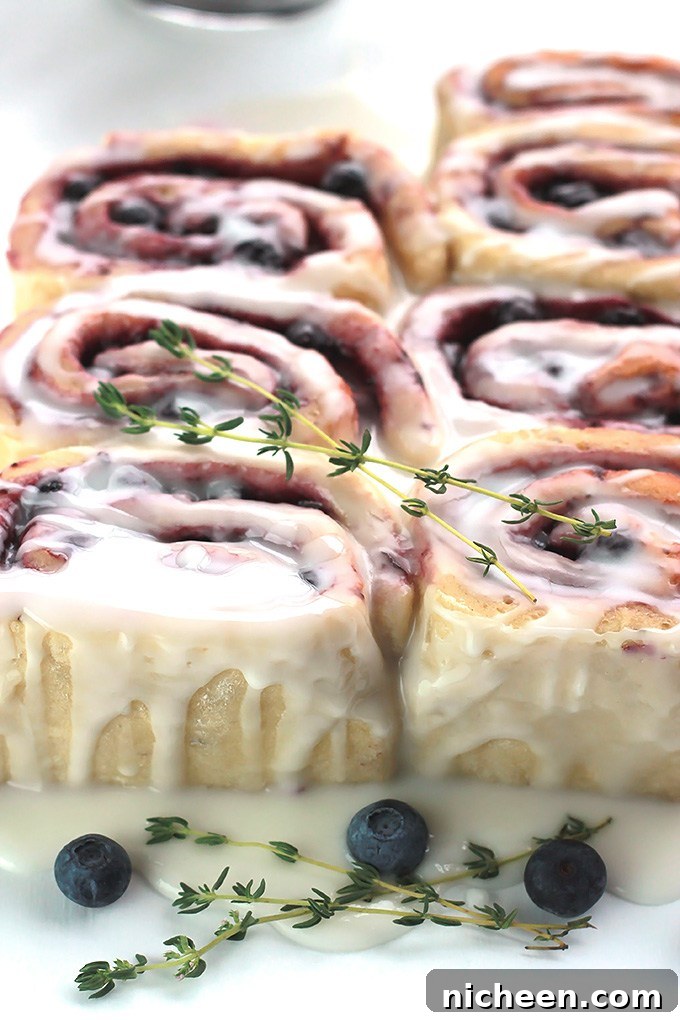 Lemon Thyme Blueberry Buns